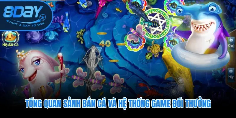 Sảnh bắn cá 8DAY quy tụ ba nhà phát triển cùng hàng chục tựa game